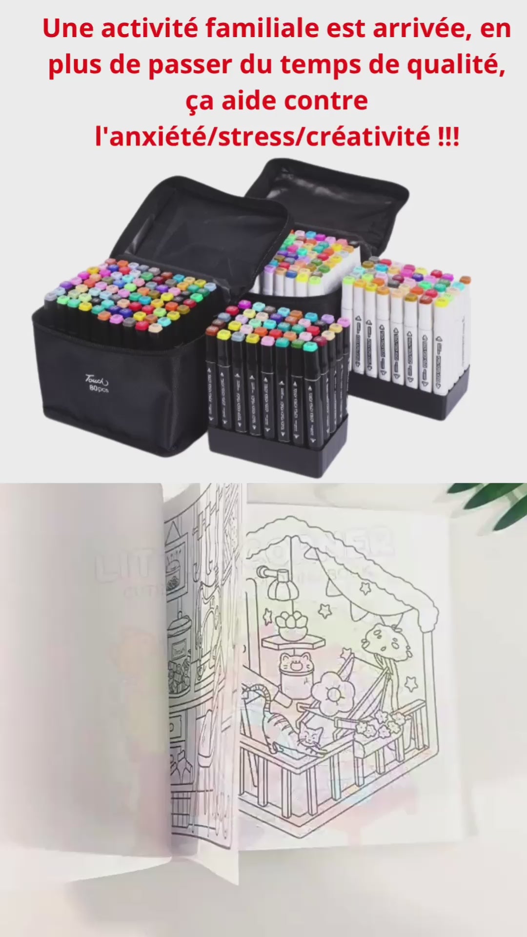 ColorMind – Kit créatif antistress - Détente et créativité dans un seul kit – prêt à colorier